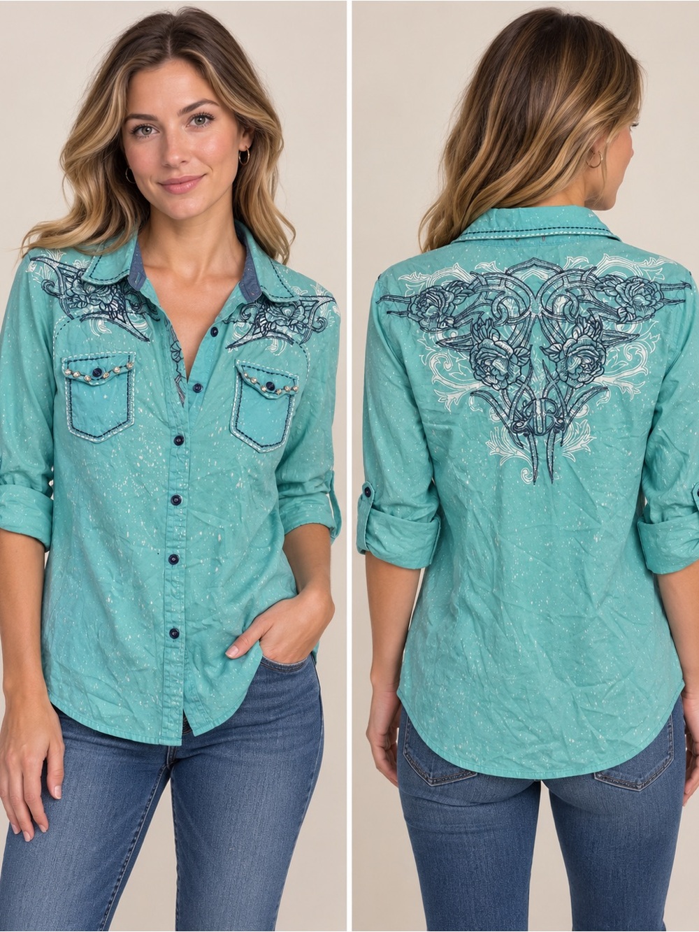 Women’s Roar Long sleeve Button down